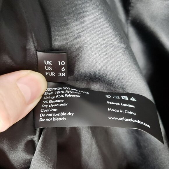 Solace London Leopard Print Mini Dress Mindy Kaling Artsy Exaggerated Sleeve - Picture 12 of 15